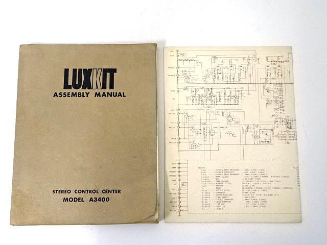 LUXKIT A3400 vacuum tube pre-amplifier Lux kit *#: Real Yahoo auction  salling