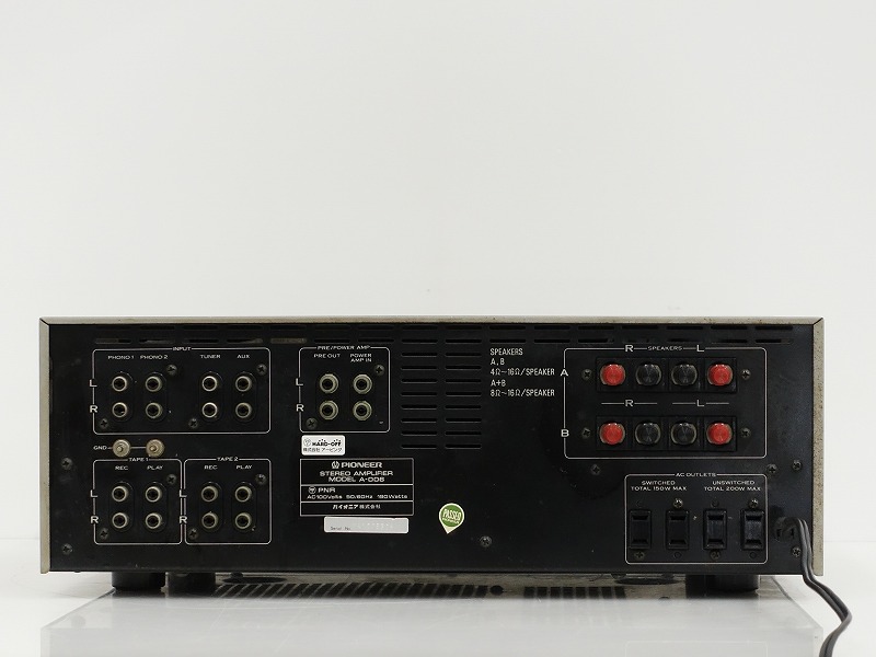 Pioneer A-006プリメインアンプ Pioneer A-006の仕様 パイオニア