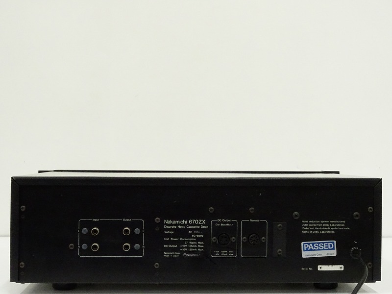 △▽Nakamichi 670ZX カセットデッキナカミチ△▽017019004J△▽-–日本