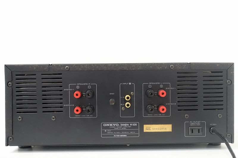 『美品』Onkyo M-506 パワーアンプ 1970年代製 名機ONKYO M-506 パワーアンプ 【公式通販】