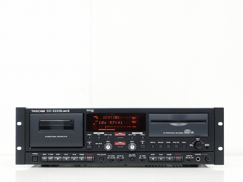 □□TASCAM CC-222SLMKII 業務用CDレコーダー カセットデッキ タスカム