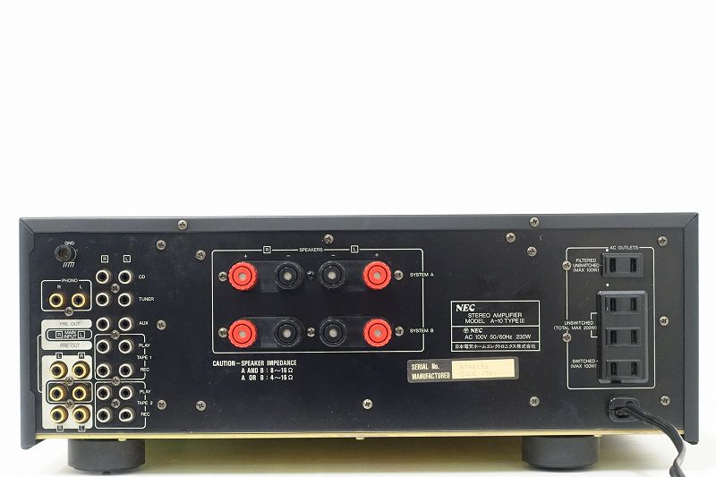 高級 NEC A-10III プリメインアンプ ニホンデンキ 【公式通販】