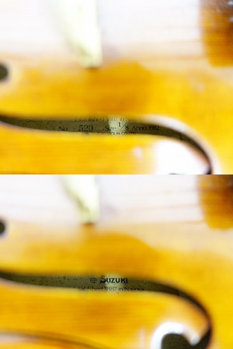 【人気お得】♪♪SUZUKI No.520 1982年製 バイオリン 1/8サイズ スズキ 鈴木 ハードケース付♪♪011178002m♪♪ バイオリン