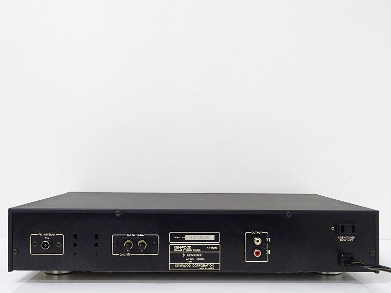 【美品】KENWOOD AM/FM チューナー KT-1100D Kenwood KT-1100D AM/FM Stereo Tuner Manual | HiFi Engine
